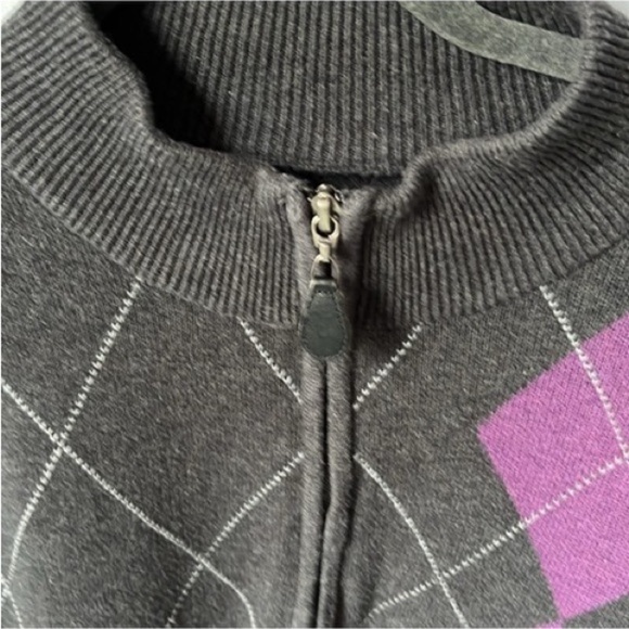 Walter Hagen Argyle 1/4 Zip Sweater - Picture 2 of 11